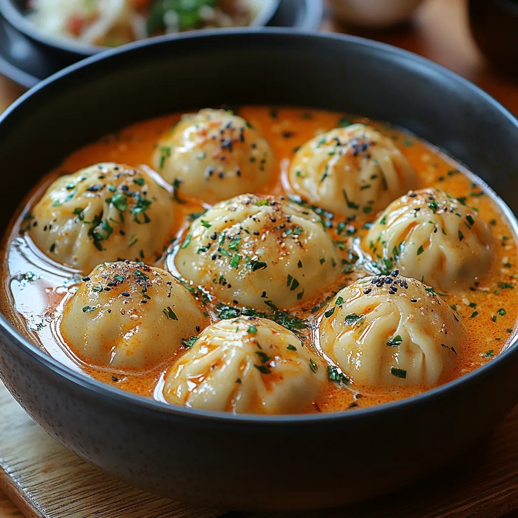 Dumplings en Sopa con Salsa de Curry Rojo Tailandés: Una Increíble Receta Esencial