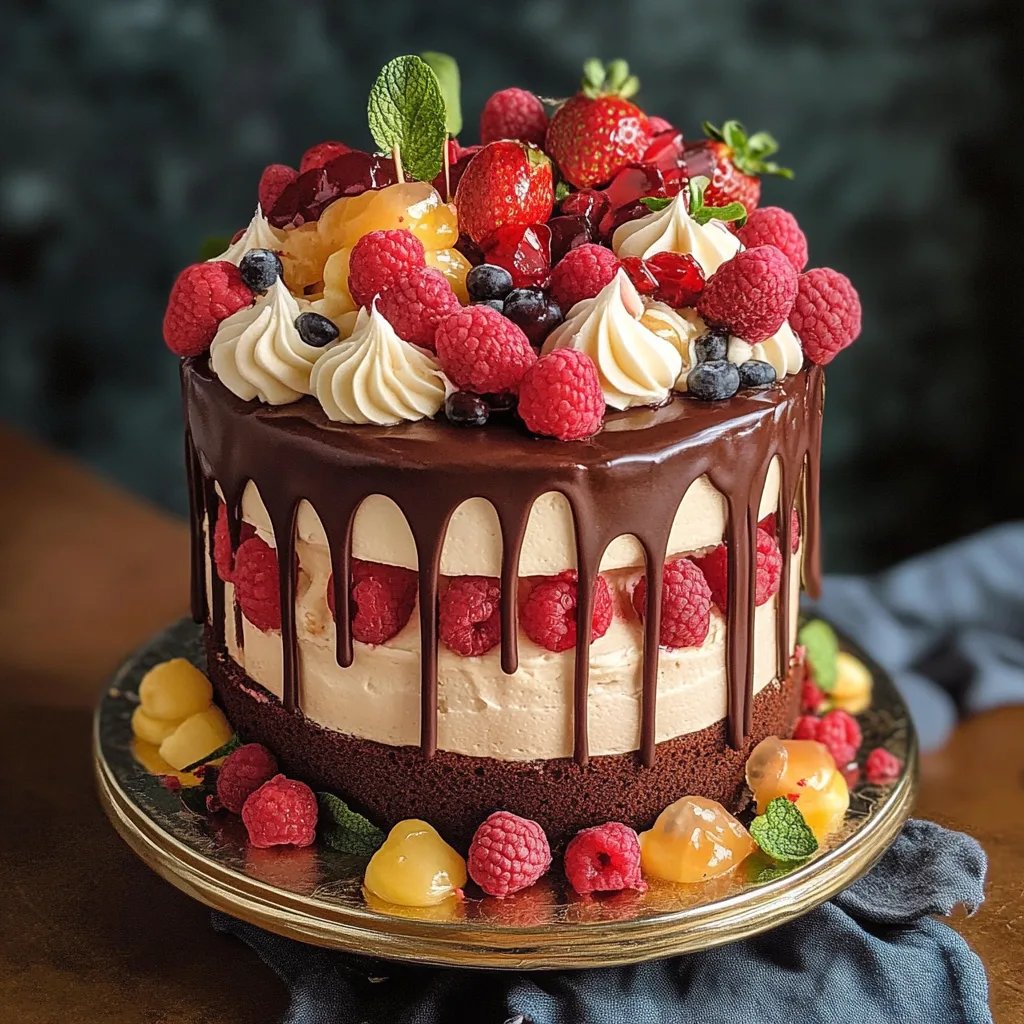 Naked cake al fondente