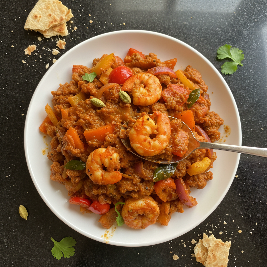 Curry de Camarones Jamaicano Picante