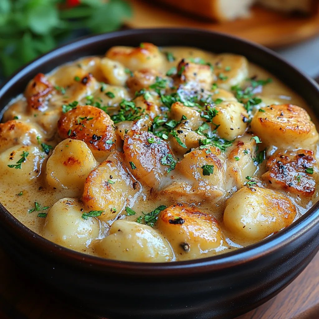 Pastel de Pollo y Gnocchi en una Sola Olla: Una Increíble Receta Última