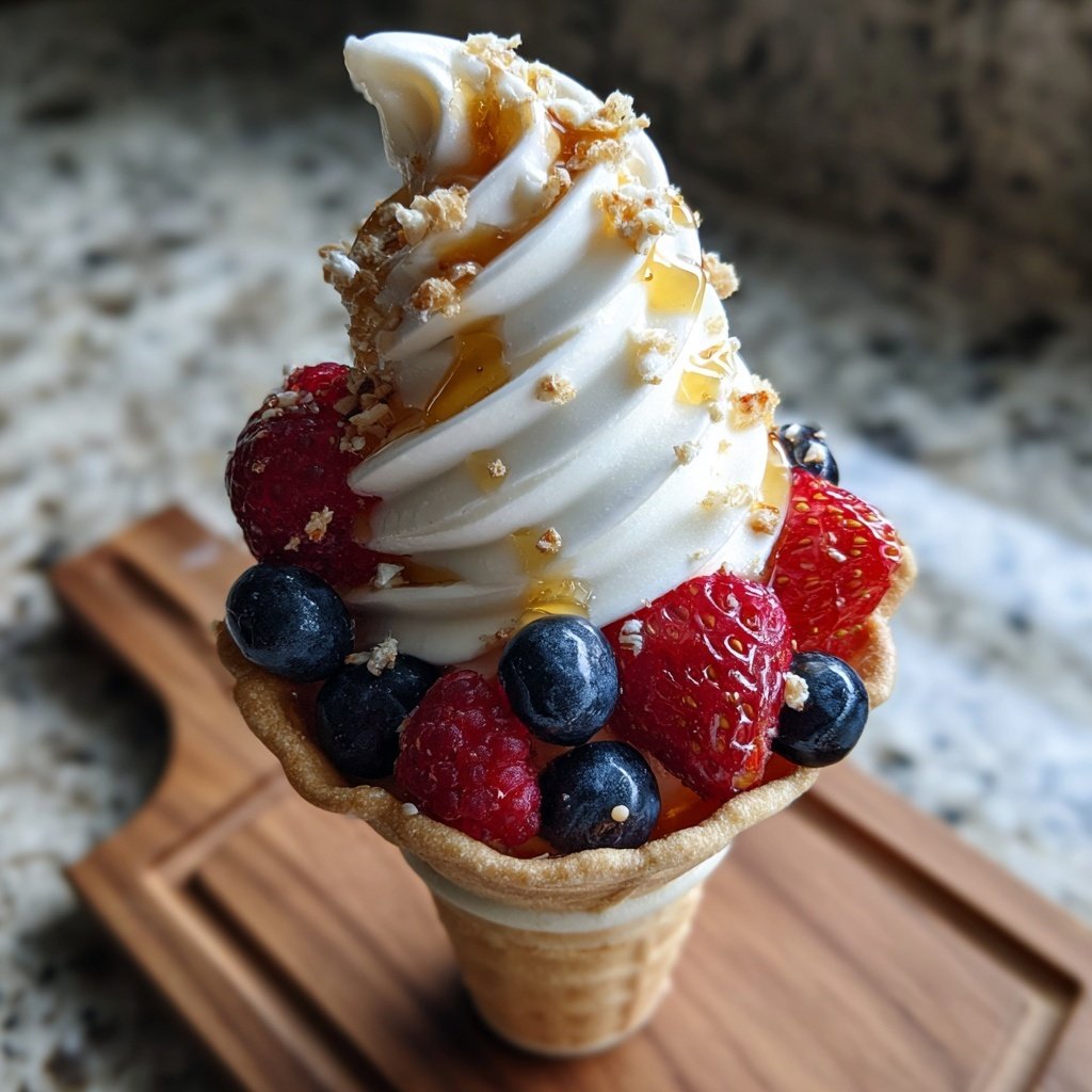 Sabores gourmet de yogur congelado