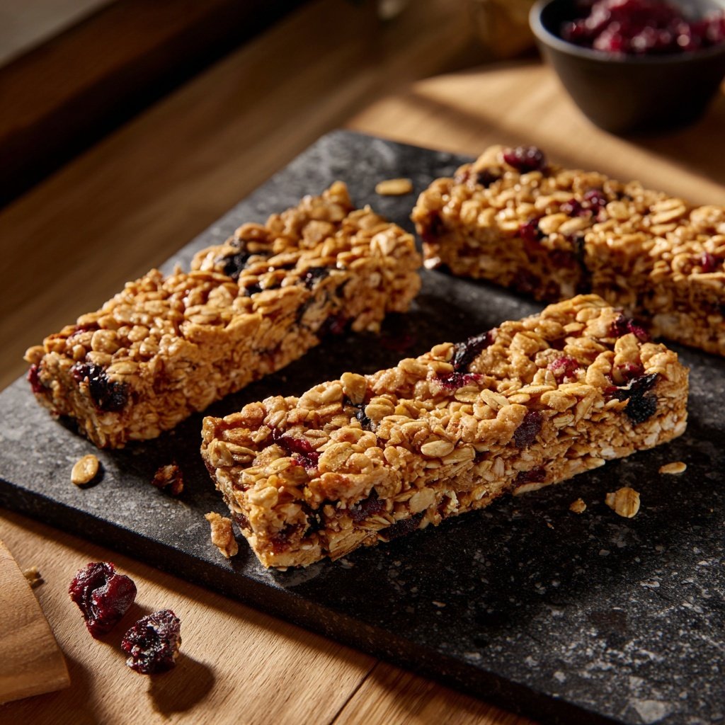 Barritas de granola crujientes limón arándanos