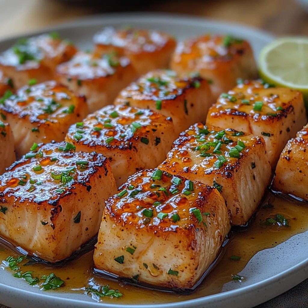 <p>Bocados Crujientes de Salmón con Miel y Ajo en Freidora de Aire: Una Increíble Receta Esencial</p>