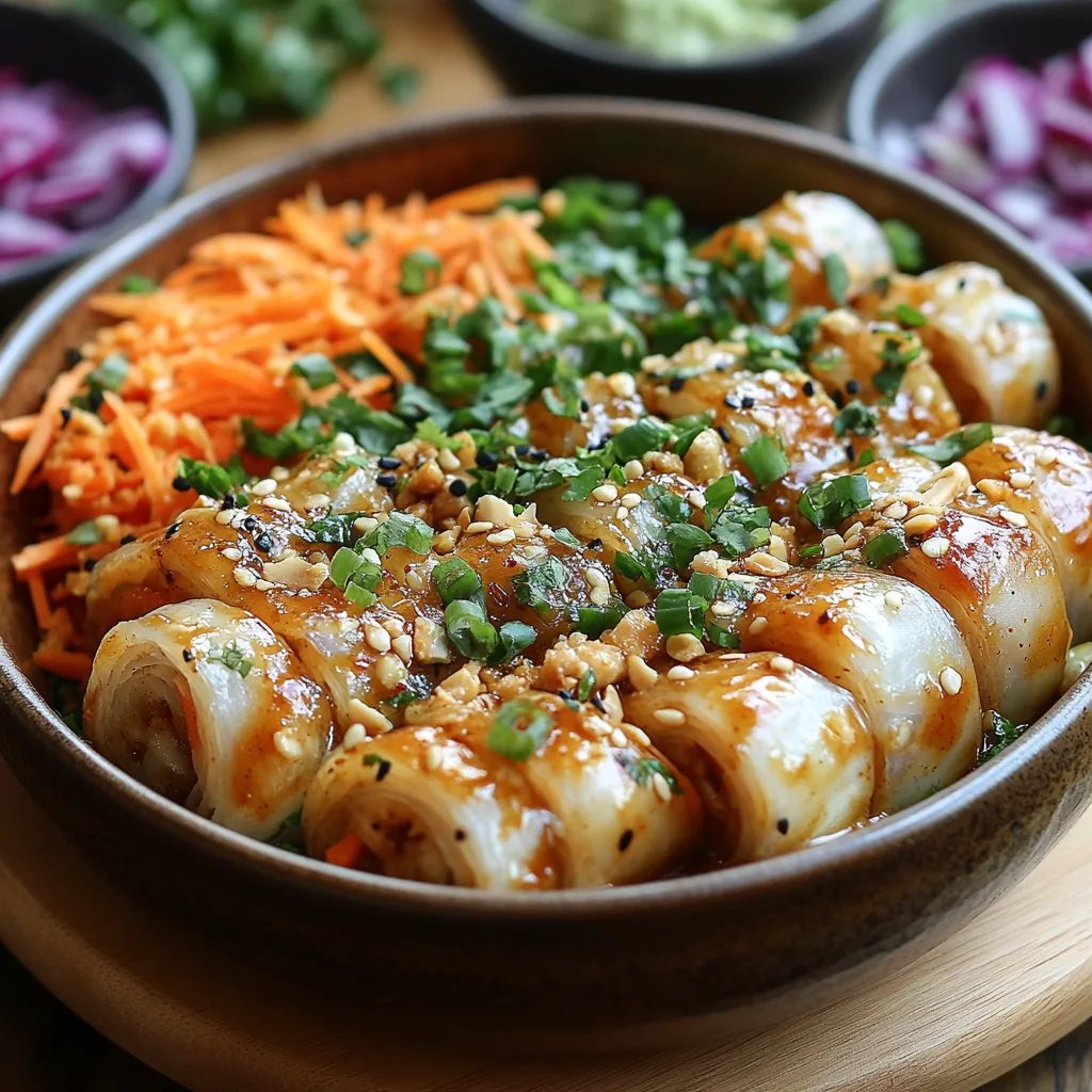 Ensalada de Rollito de Primavera con Salsa de Maní: Una Increíble Receta Última