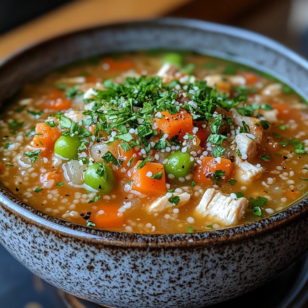 Sopa de Pollo con Cuscús Perlado: Una Increíble Receta Esencial para Todos