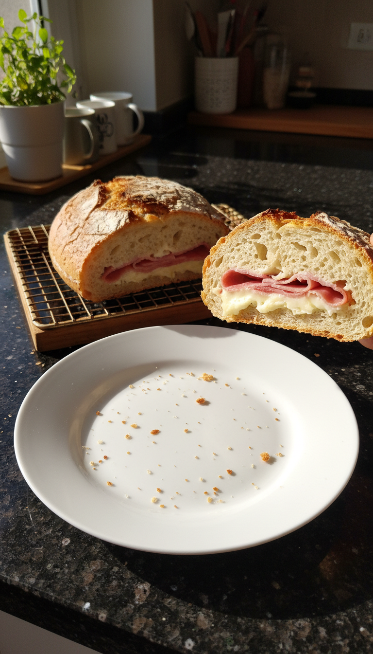 Masa madre salado jamón queso