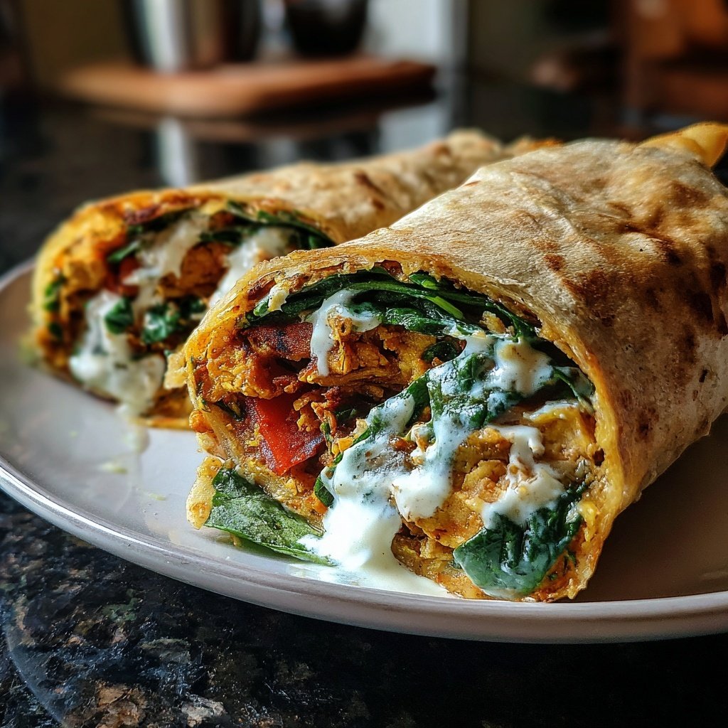 Wrap crujiente de garbanzos