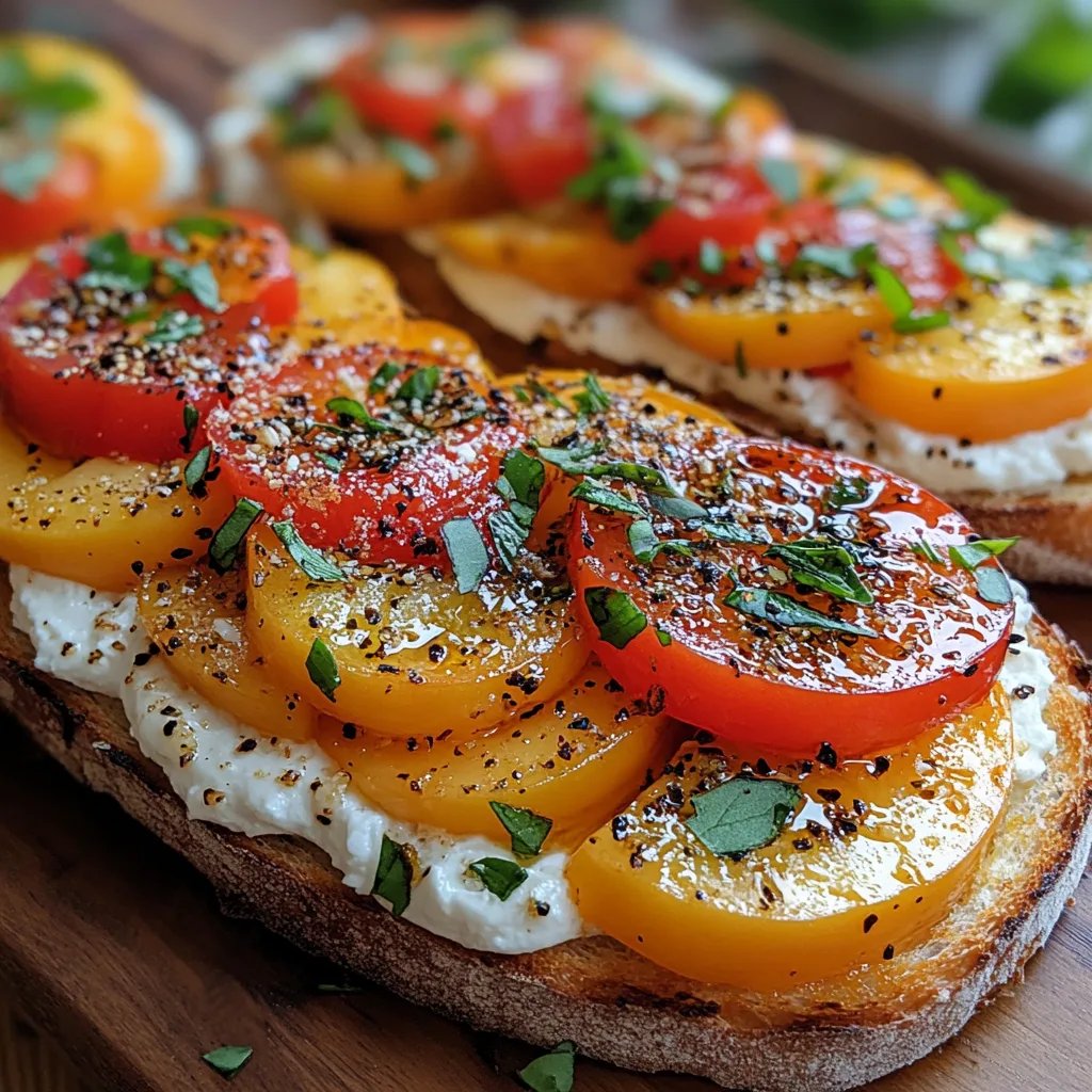 Bruschetta de Durazno con Ricotta Batida: Una Increíble Receta Secreta