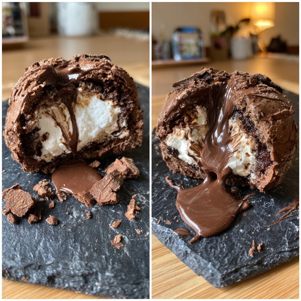 Bombas cacao caliente rellenas malvavisco