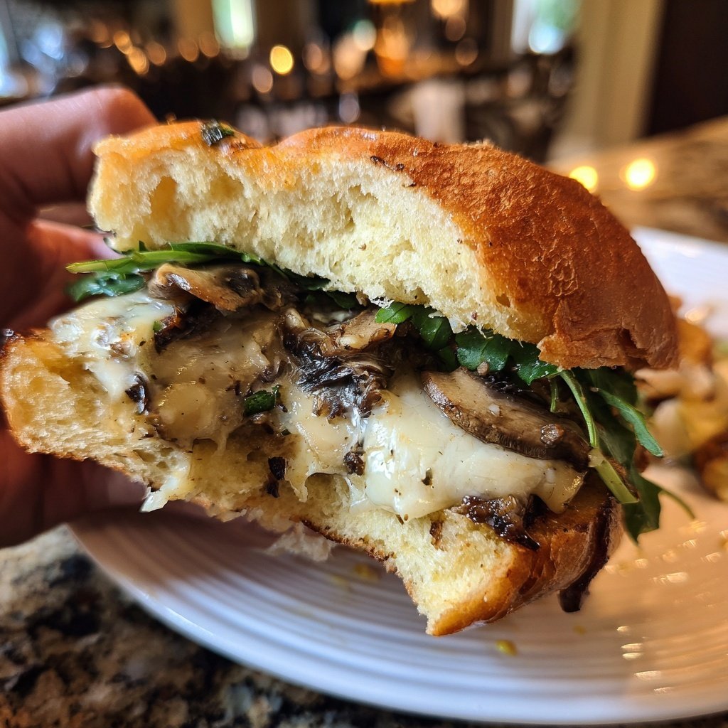 Hamburguesa de champiñones gourmet