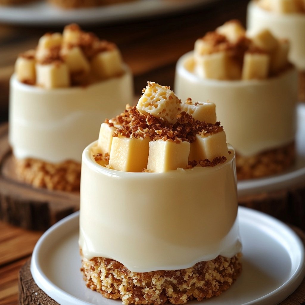 Vasitos de tarta de queso y jengibre sin horno