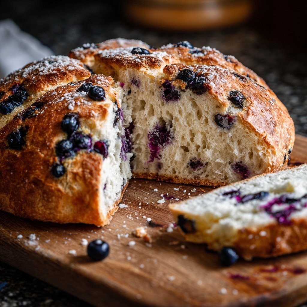 Felicidad de masa madre arándanos limón