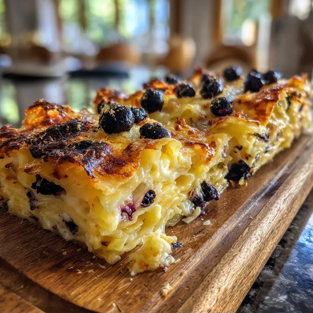 Pasta hojaldrada de crema limón arándanos