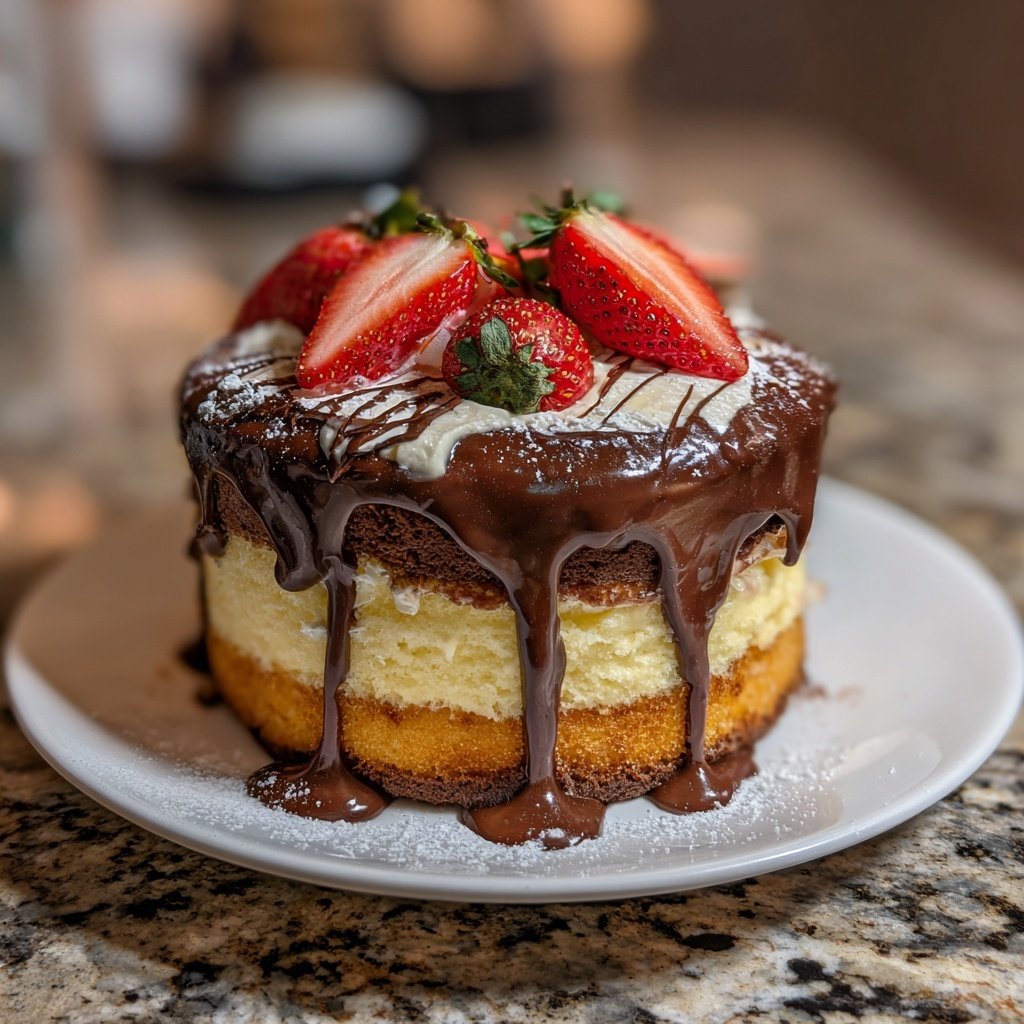 Pastel de Fresas con Chocolate de Galentine