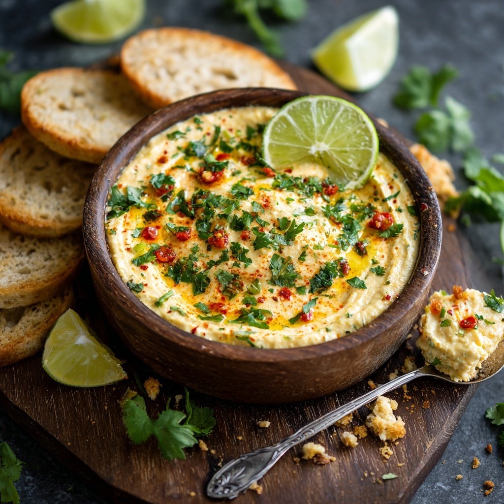 Dip de requesón con limón picante