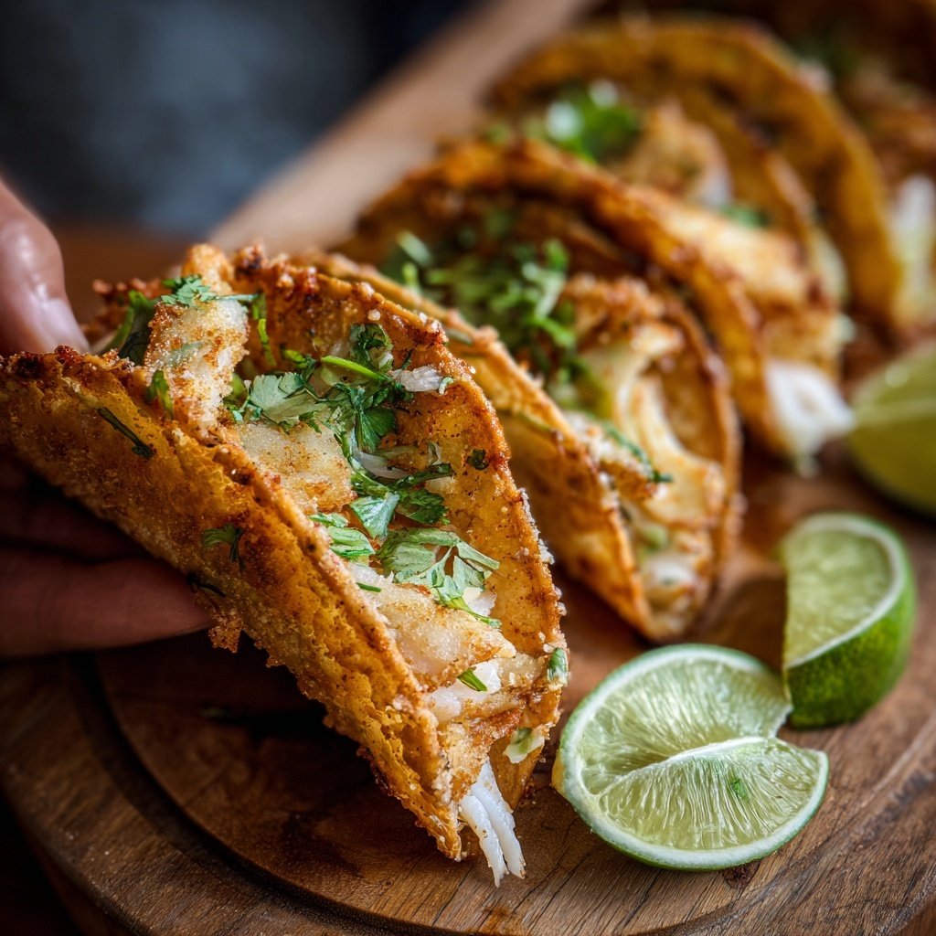 Cuencos tacos pescado freidora aire