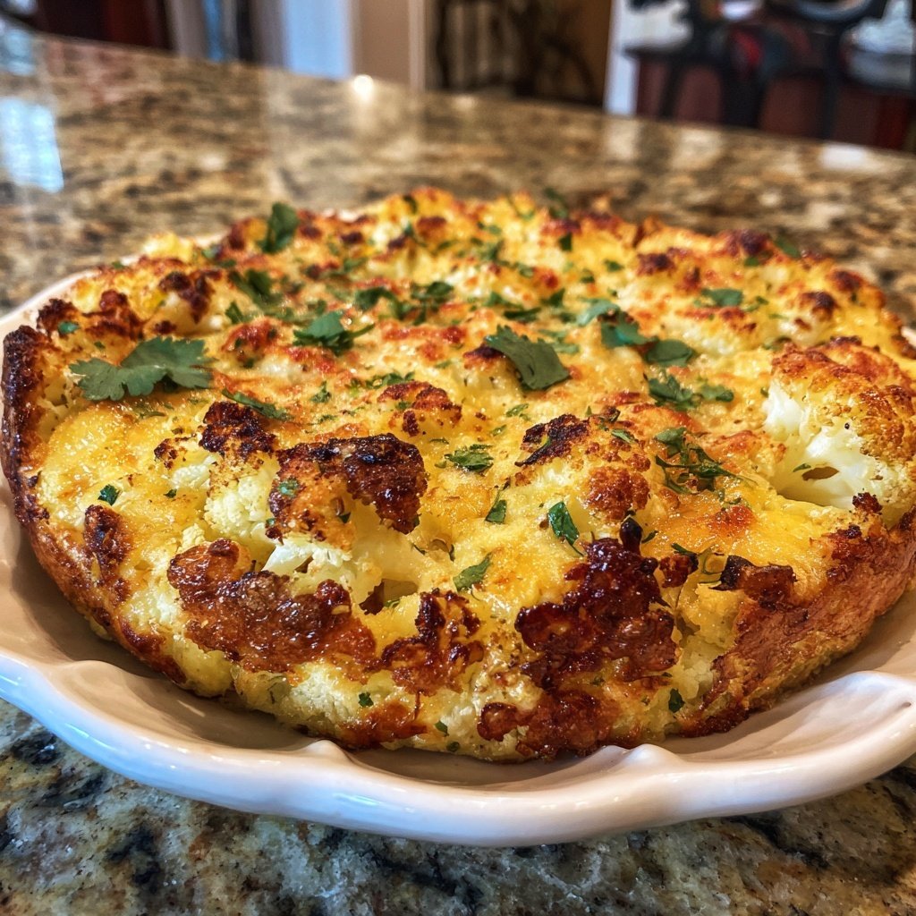 Salsa coliflor queso horneada